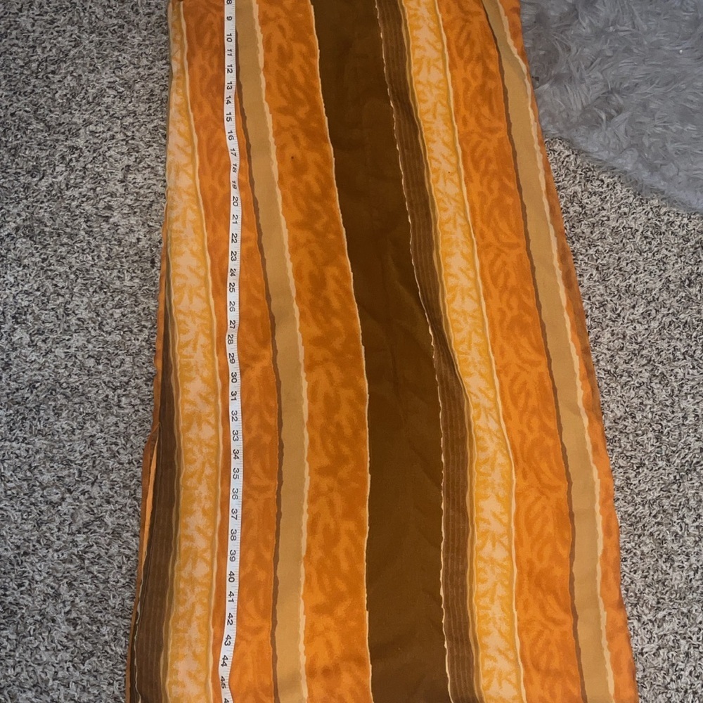 First Class Woman Vintage Orange Brown A-Line Sleeveless Scoop Neck Dress - Picture 7 of 8
